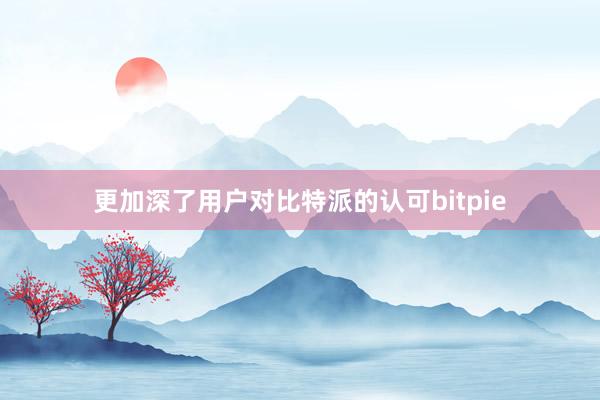 更加深了用户对比特派的认可bitpie