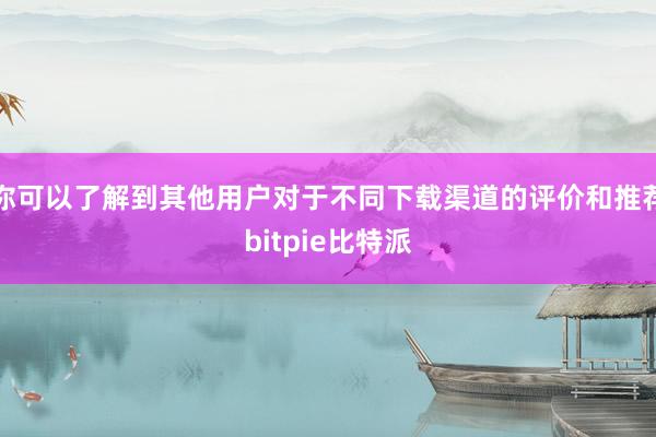 你可以了解到其他用户对于不同下载渠道的评价和推荐bitpie比特派