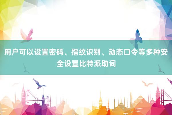 用户可以设置密码、指纹识别、动态口令等多种安全设置比特派助词