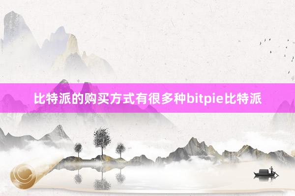 比特派的购买方式有很多种bitpie比特派