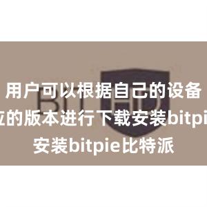 用户可以根据自己的设备选择相应的版本进行下载安装bitpie比特派