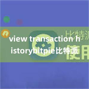 view transaction historybitpie比特派