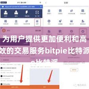 为用户提供更加便利和高效的交易服务bitpie比特派