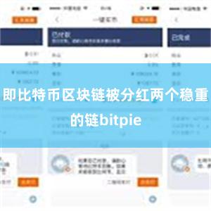 即比特币区块链被分红两个稳重的链bitpie