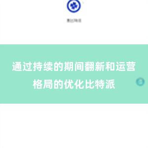 通过持续的期间翻新和运营格局的优化比特派